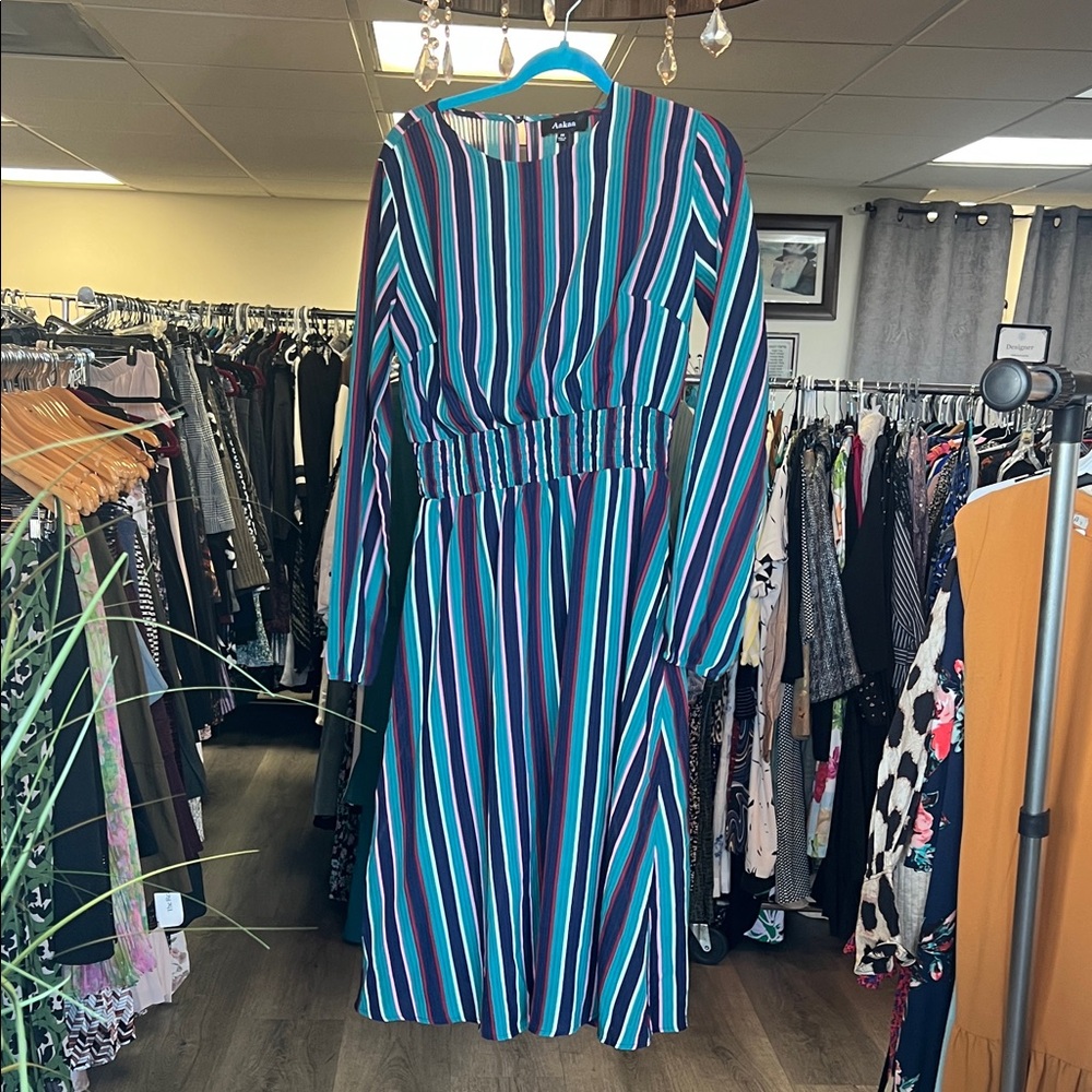 a new day Multicolor Striped Long Sleeve Dress